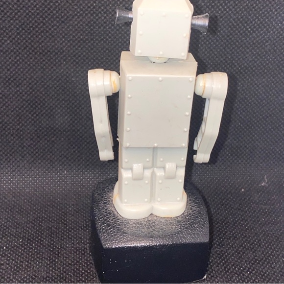 Push Puppet Space Gray Robot Toy British Patent 1970s TM Vintage - Picture 2 of 7